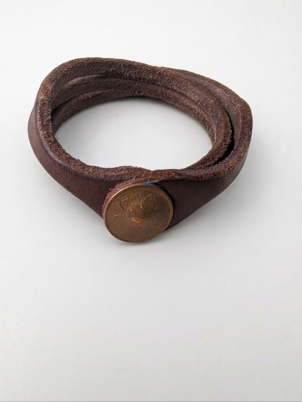 Leather Penny Wrap Bracelet